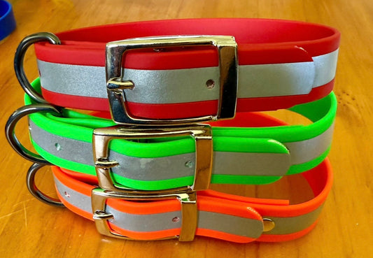 Biothane Reflective Dog Collars 25mm